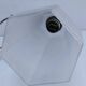 Art Deco lamp with chrome metal and opalescent glass.