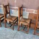 4 Basque oak chairs