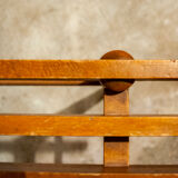 1950s Italian walnut wooden bench