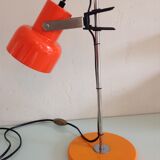 Sliding desk lamp orange vintage 70s