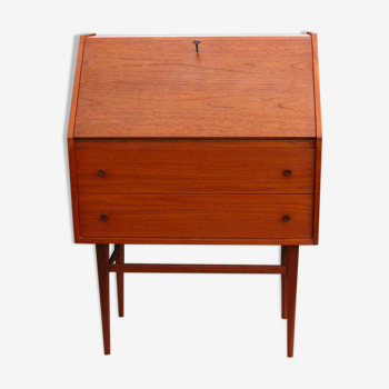 Secretaire with a key from the 1960s / 70s, Denmark, teak wood