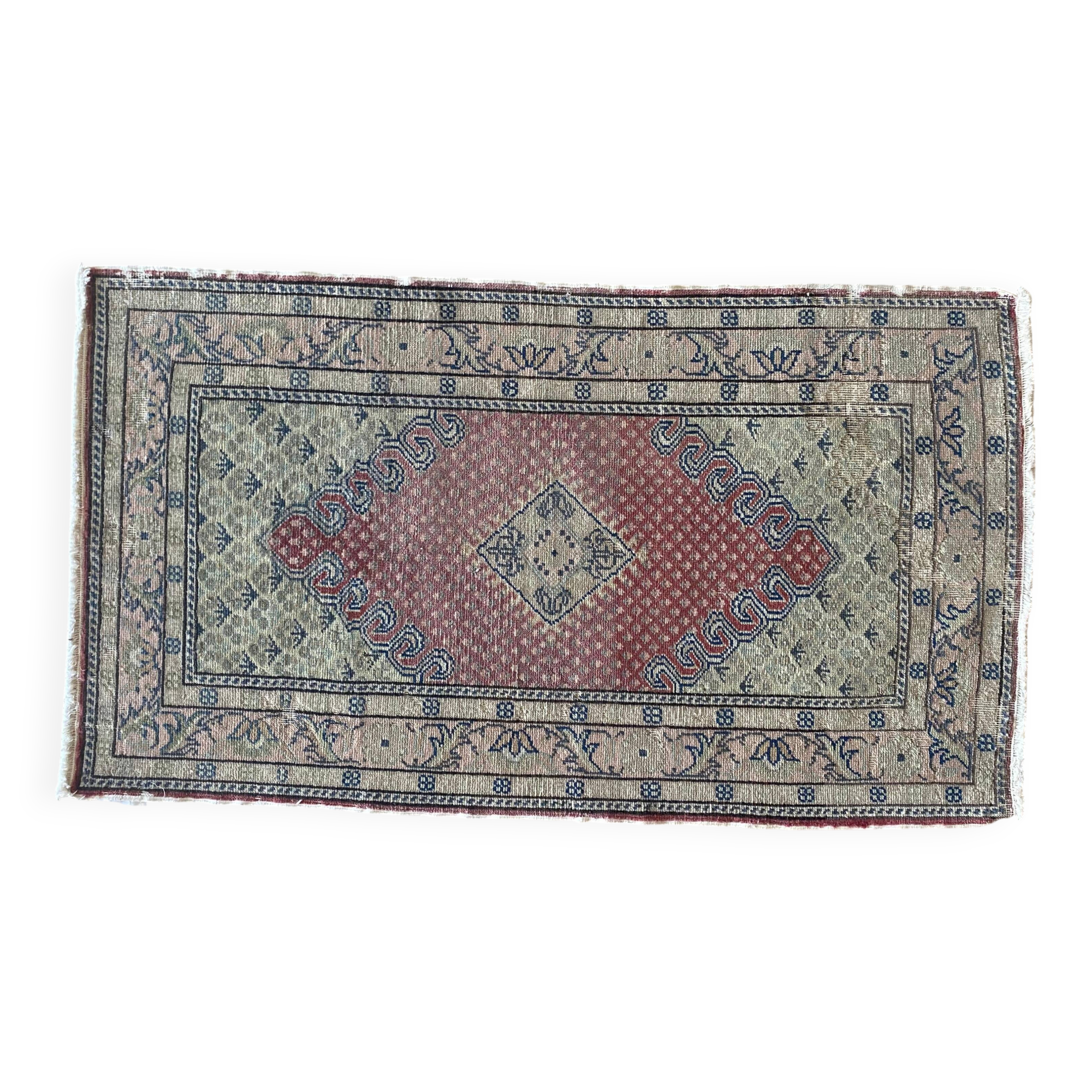 Small Vintage Rug – Hand-Knotted Turkish Rug 58x100 Cm