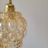 Amber molded glass pendant lamp