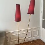 Lampe double chapeau en laiton
