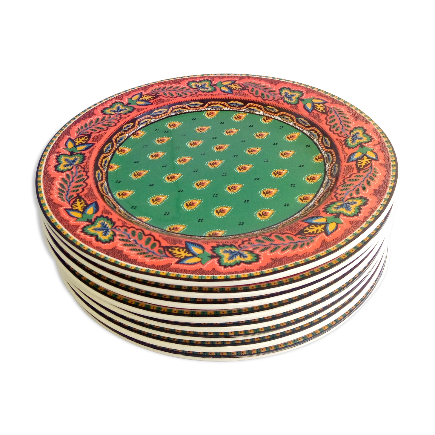 8 assiettes Carpentras de Geneviève Lethu