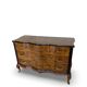 Commode italienne Art déco en loupe de noyer, années 1940-50