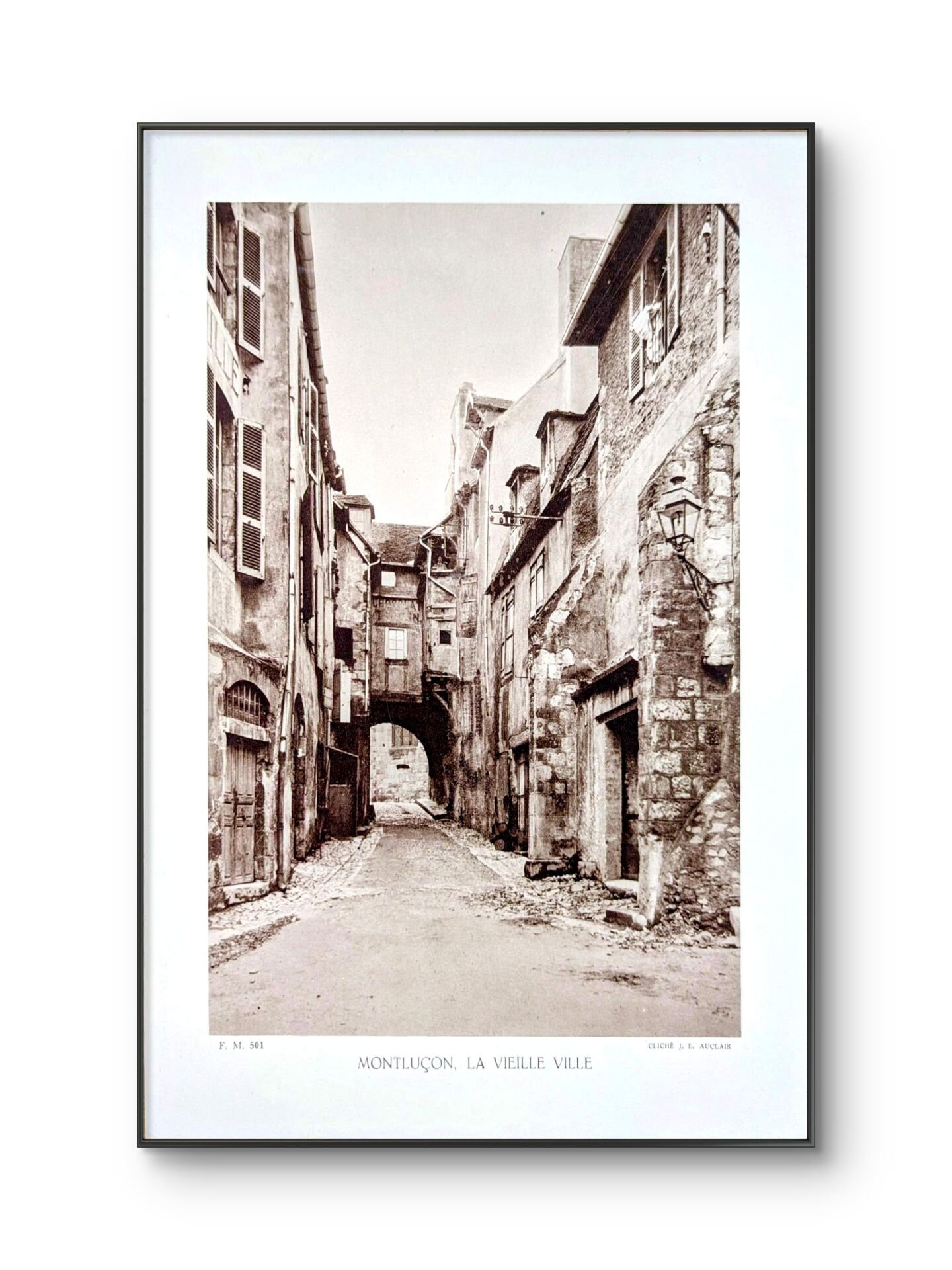Montluçon, Allier, photo print from 1942.