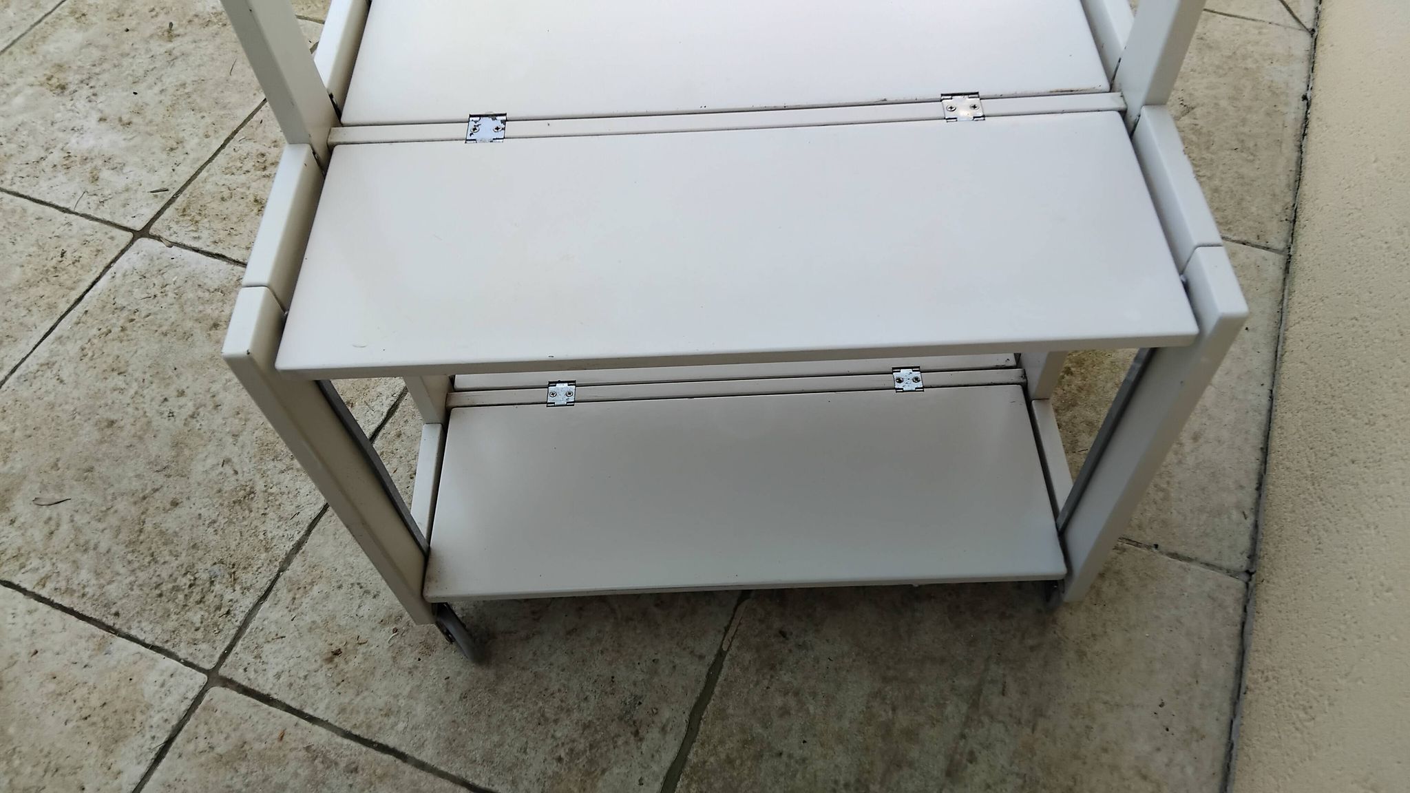 Desserte pliante TOBIA par CIATTI laqué blanc vintage design ITALIE