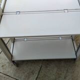 Foldable dessert table TOBIA by CIATTI vintage white lacquer design ITALY