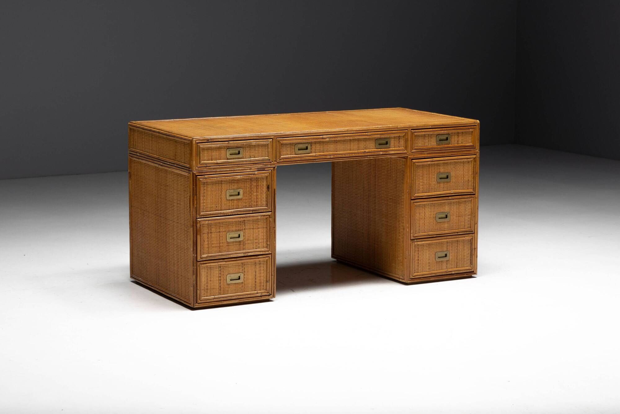 Bureau en Bambou par Vivai Del Sud, Italie, 1970s