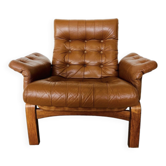 Fauteuil lounge vintage scandinave du milieu du siècle par Ebbe Gehl 1970,S