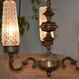 Empire/Art Deco style chandelier with three globes