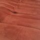 Ligne Roset Pair of 3-seater Togo sofas in rust velvet