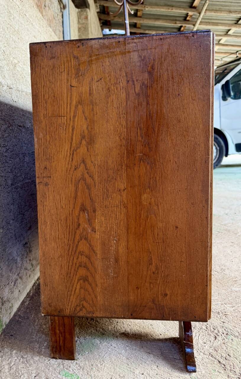 ✨🪵 Vintage honey oak sideboard – 2 doors – Art Deco style 🪵✨