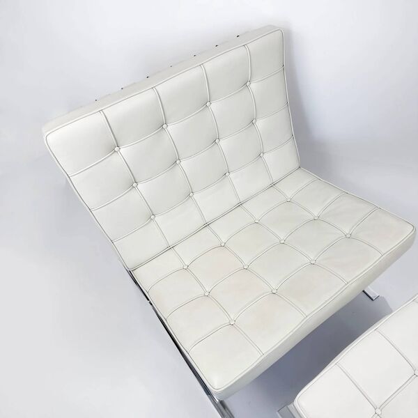 Fauteuil et ottoman Barcelona Knoll original — Mies van der Rohe