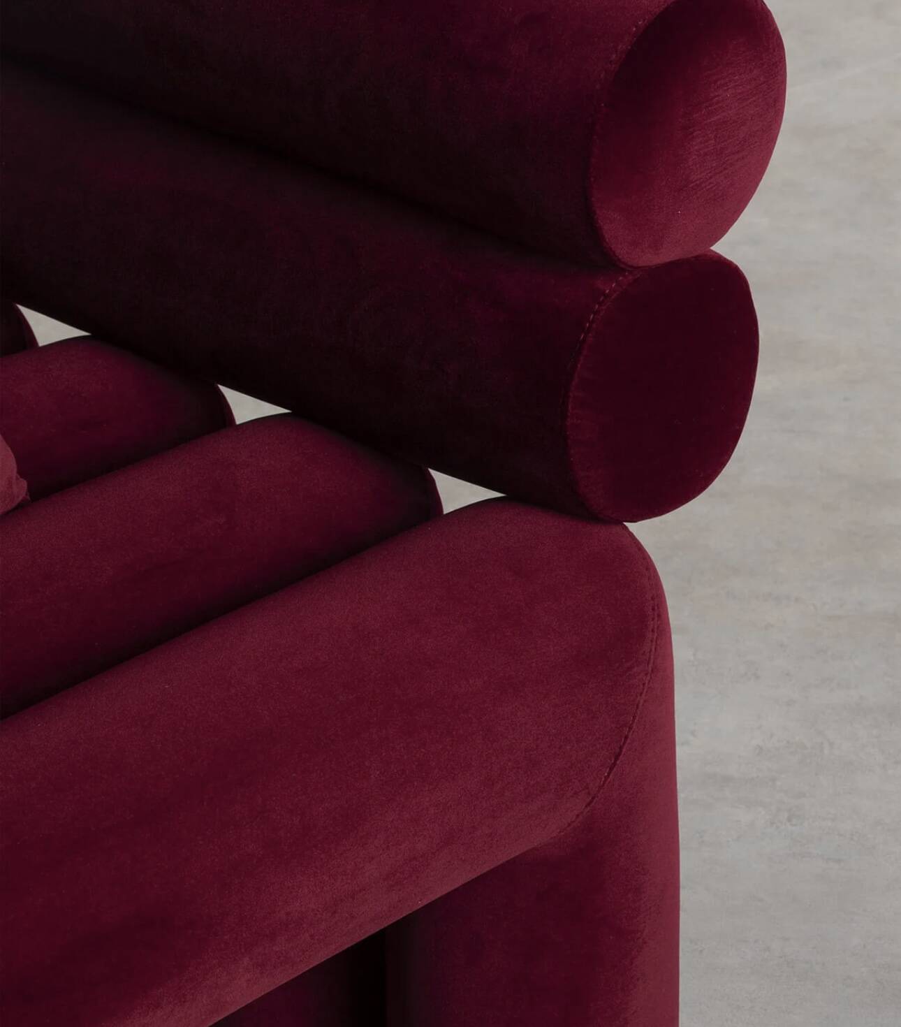Velvet armchair