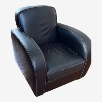 Leather club chair