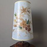 Bohemian country decoration bedside lamp with vintage dried flower lampshade