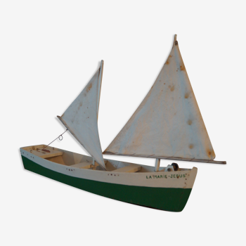 Wooden sailing boat 1950