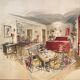 Painting decorative art interior architecture 30-50s
