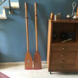 Old vintage oars or paddles 1950