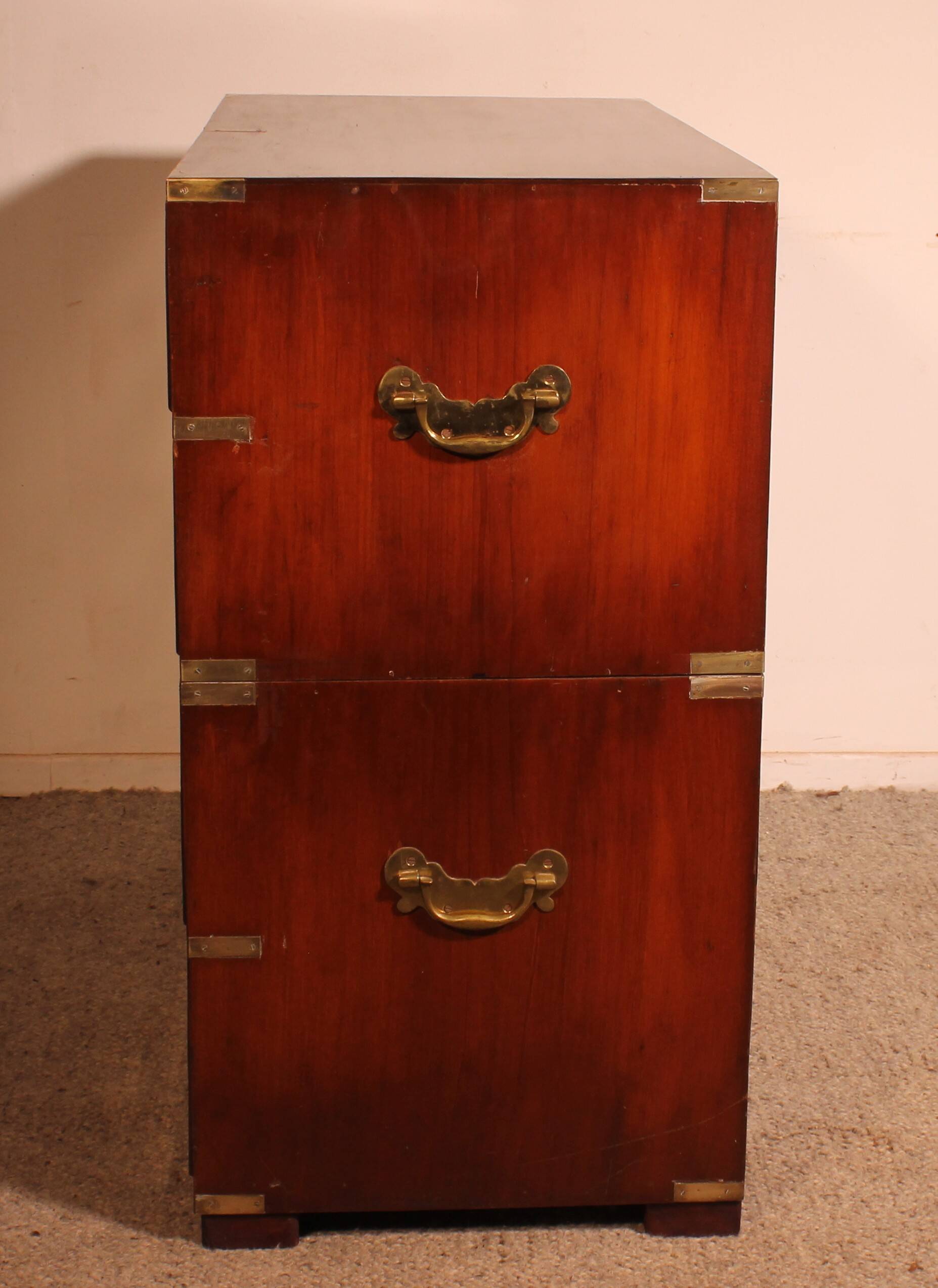 Mahogany Military or Naval Chest of Drawers - 19th Century