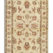 Traditional Runner Rug Handknotted Carpet Cream Area Gray Afghan Rug Home D