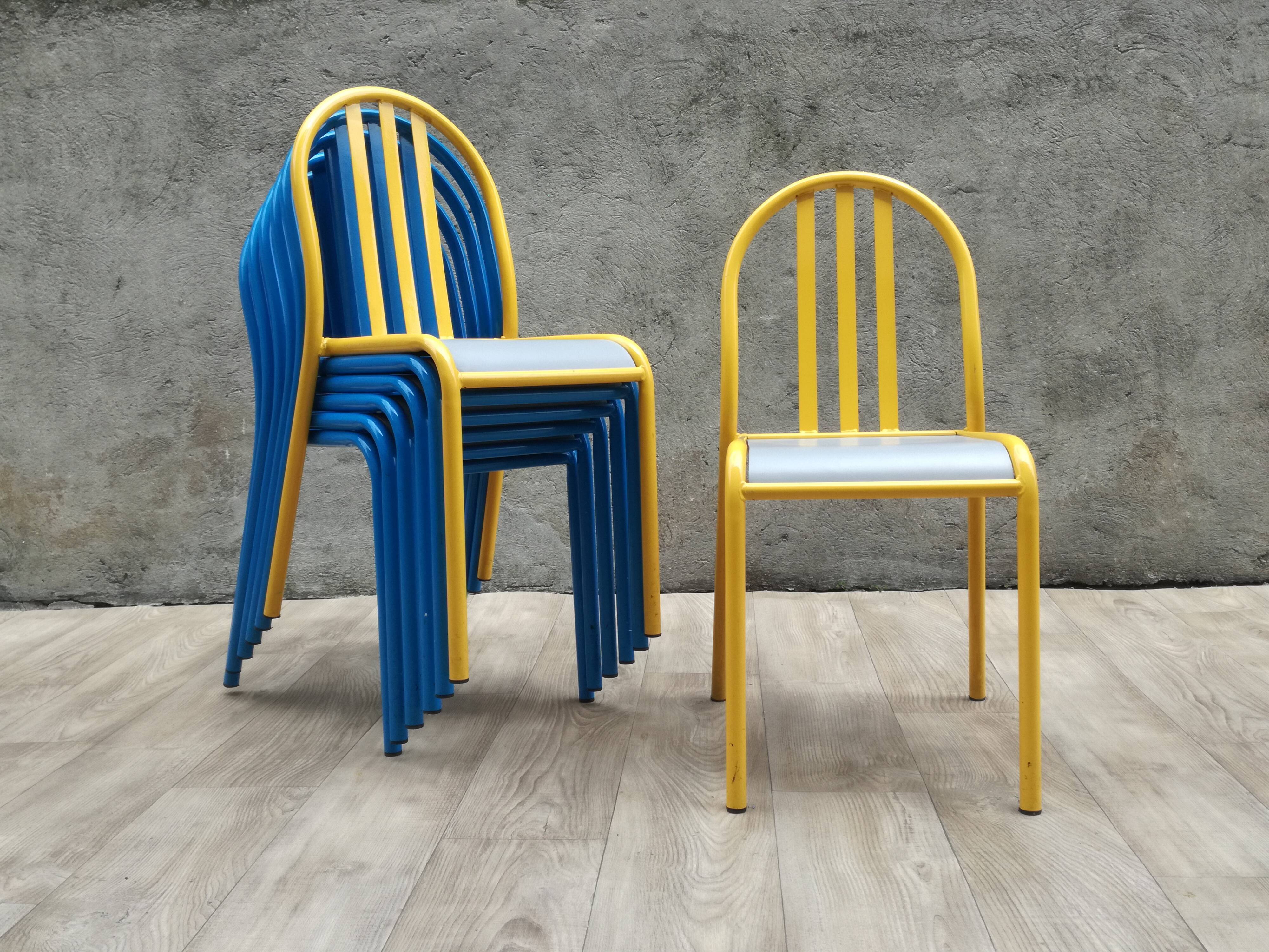 7 Mallet Stevens school chairs