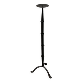 Large tripod candlestick in brutalist wrought iron, mid-century, 1960s.