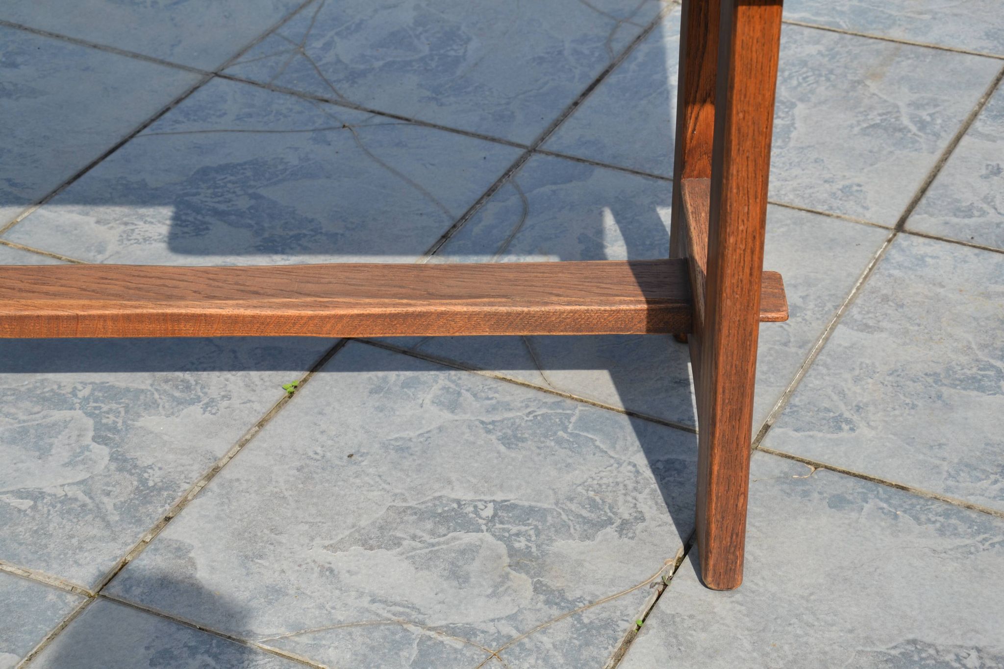 "Brutalist" farmhouse desk/table in solid oak