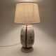 Foot antique porcelain lamp has early 20th century bird decoration (Limoges Paris?)
