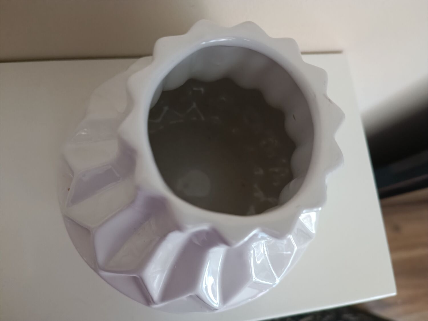 Vintage white ceramic vase