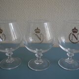 set of 6 cognac liqueur crystal glasses Napoleon old crystal glasses