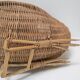 Zoomorphic basket bird, wicker braided vintage