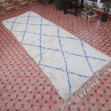 Beni Ouarain carpet hallway 100% wool 285 x 102 cm