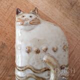 Figurine de chat vintage en céramique, décoration d'intérieur originale, cadeau pour les amoureux des chats