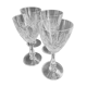 4 verres en cristal taillé