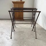 Adnet 1950s nesting tables trio