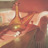 Amber glass decanter