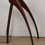 Rispal floor lamp known as "Praying Mantis" in teak, 1960