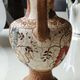 Reproduction Greek Amphora vase in terracotta, cracked effect - Greek Gods/Deities. Signed