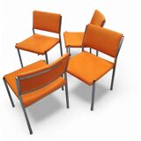 4 x Abraham Polak AP Originals chairs by Hein Salomonson 1960s