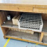 Old pitch pine counter