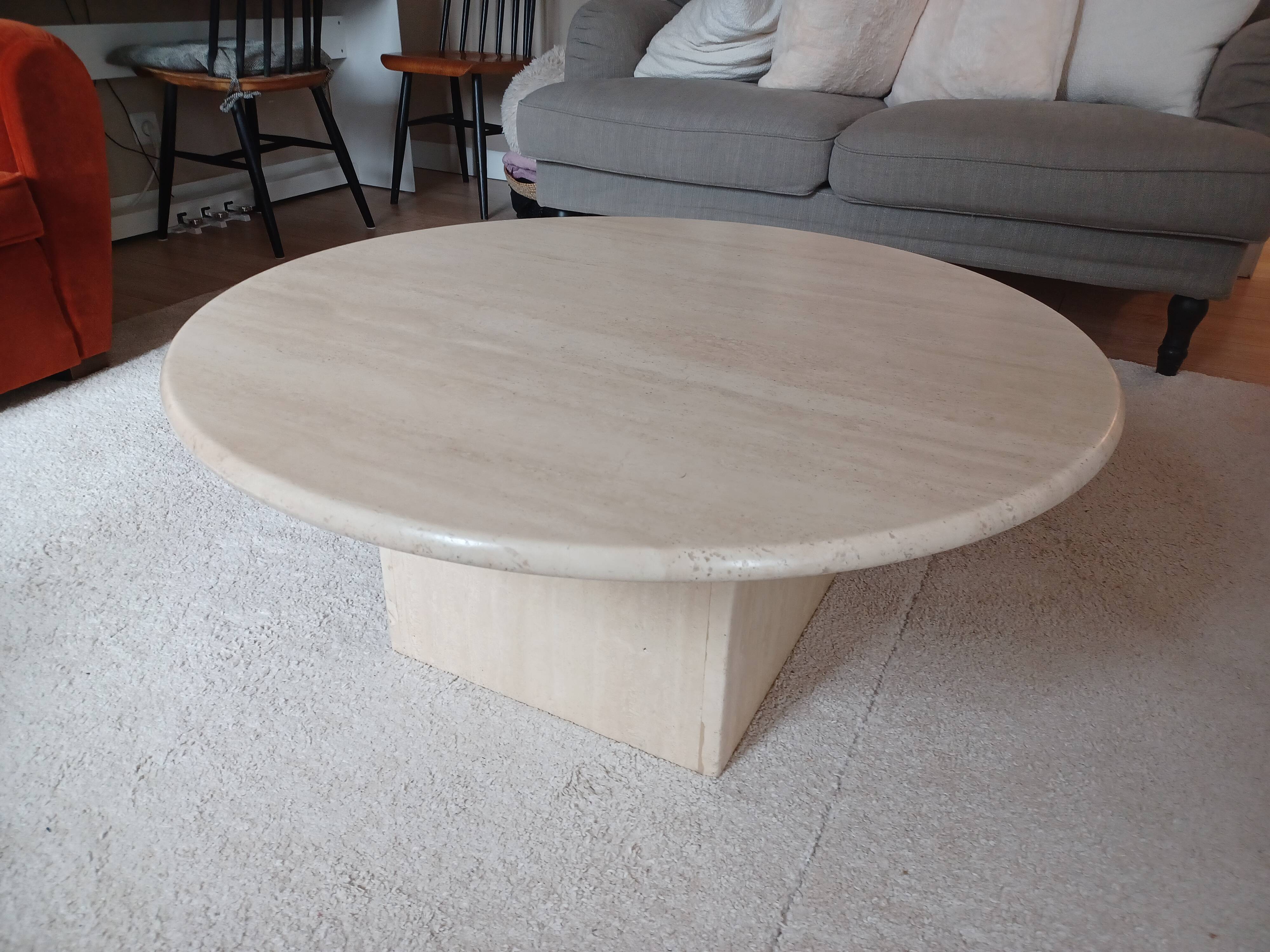 Vintage travertine coffee table