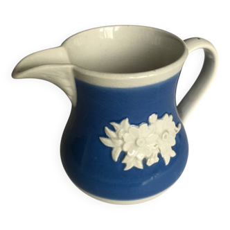 Milk jug with blue decor