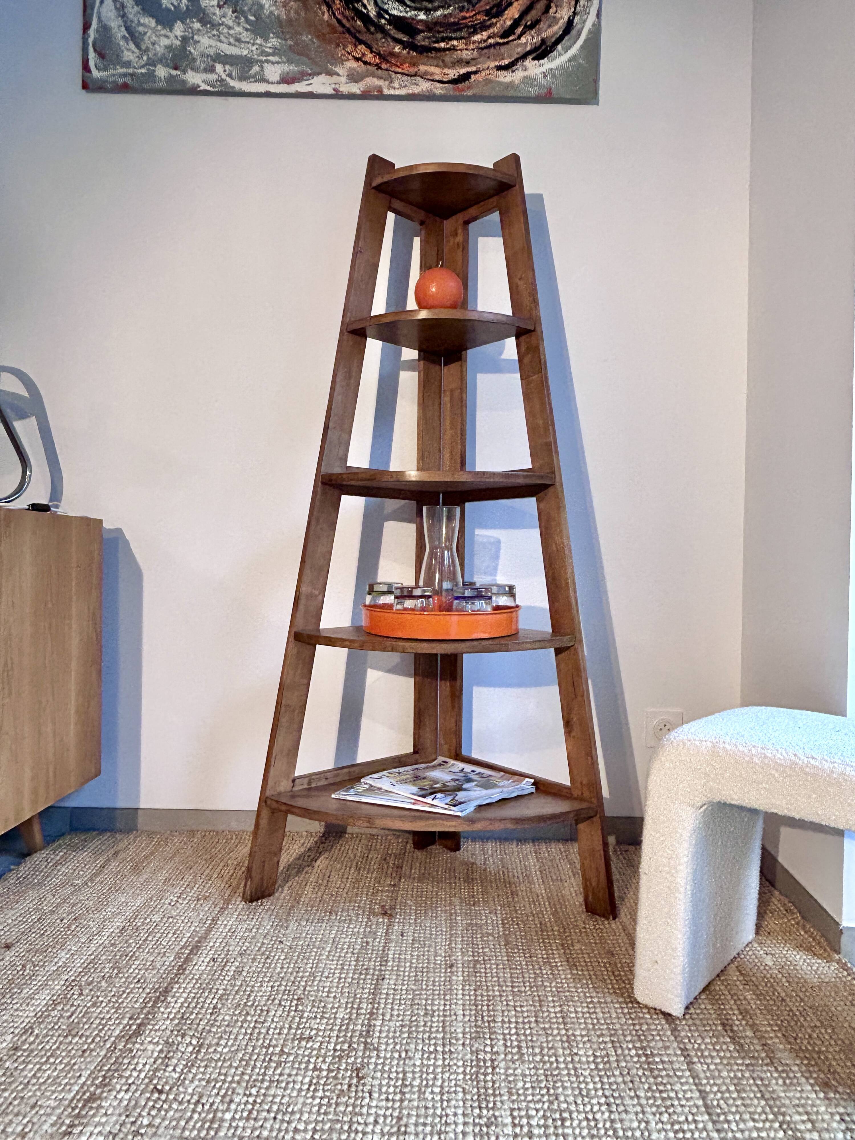 Mid-century reconstruction corner shelf
