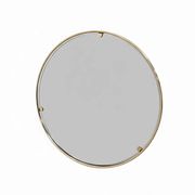 Italian 1960s solid brass wall mirror with original patina – Milan nightlife provenance