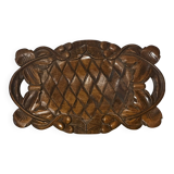 Basket or Pocket Emptying from the 1950s in Carved Wood signed A. Bouchez