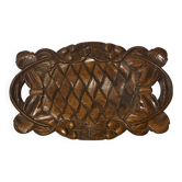 Basket or Pocket Emptying from the 1950s in Carved Wood signed A. Bouchez