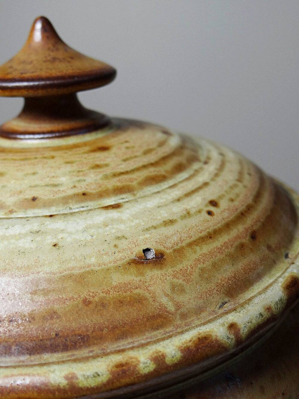 Pot en grès émaillé, Prudhomme La Borne vintage années 60-70